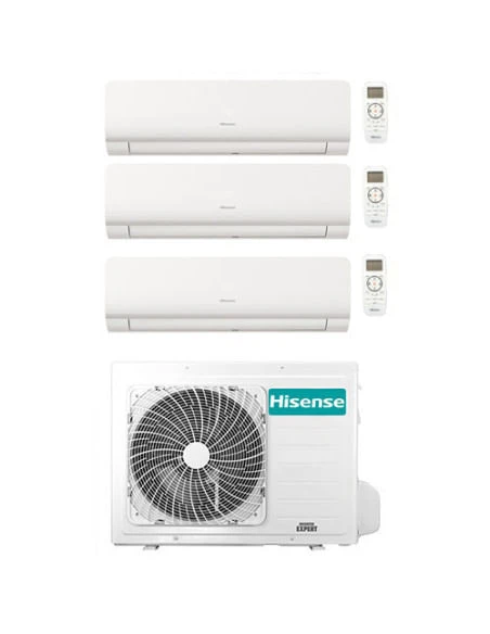 Climatizzatore Condizionatore Inverter Hisense New Energy Wifi R32 Trial Split 9000 + 9000 + 12000 BTU Con U.E. 3AMW52U4RJC Classe A++/A+ 4 Climatizzatore Condizionatore Inverter Hisense New Energy Wifi R32 Trial Split 9000 + 9000 + 12000 BTU Con U.E. 3AMW52U4RJC Classe A++/A+ - immagine 2