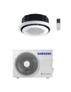 Climatizzatore Condizionatore Inverter Monosplit R32 Samsung Cassetta 360° 24000 BTU AC071RNNDKG/EU Classe A++/A+ CON PANNELLO CIRCOLARE BIANCO