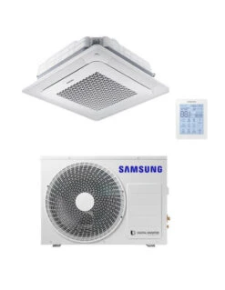 Climatizzatore Condizionatore Inverter Monosplit R32 Samsung Mini Cassetta 4 Vie Windfree 12000 BTU AC035RNNDKG/EU Classe A++/A+ CON COMANDO A FILO MWR-SH11N