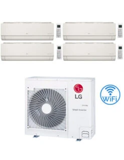 Climatizzatore Condizionatore LG Artcool Color UVnano R32 Wifi Finitura Opaca Avorio Quadri Split Inverter 9000 + 9000 + 12000 + 12000 BTU Con U.E. MU4R27 Classe A++/A+