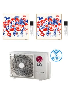 Climatizzatore Condizionatore LG Artcool Gallery PHOTO R32 Dual Split Inverter 9000 + 12000 BTU Con U.E. MU2R17 NOVITÁ Classe A+++/A++