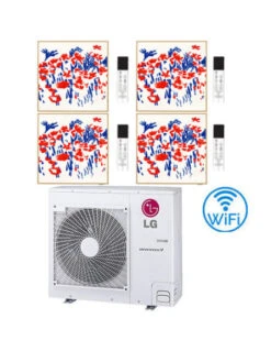 Climatizzatore Condizionatore LG Artcool Gallery PHOTO R32 Quadri Split Inverter 9000 + 9000 + 9000 + 9000 BTU Con U.E. MU5R30 NOVITÁ Classe A++/A+