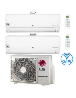 Climatizzatore Condizionatore LG Atmosfera R32 Dual Split Dual Inverter 9000 + 12000 BTU Con U.E. MU2R17 NOVITÁ Classe A+++/A++