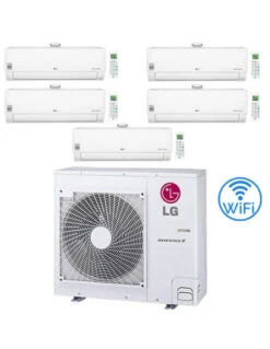 Climatizzatore Condizionatore LG Atmosfera R32 Penta Split Dual Inverter 9000 + 9000 + 9000 + 9000 + 12000 BTU Con U.E. MU5R30 NOVITÁ Classe A++/A+