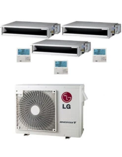 Climatizzatore Condizionatore LG Canalizzabile R32 Trial Split Inverter 9000 + 9000 + 12000 BTU Con U.E. MU3R21 NOVITÁ Classe A+++/A+