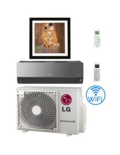 Climatizzatore Condizionatore LG Dual Split Inverter Gallery Più Artcool Mirror UVnano Wifi R32 12000 + 12000 BTU Con U.E. MU4R25 NOVITÁ Classe A++/A+