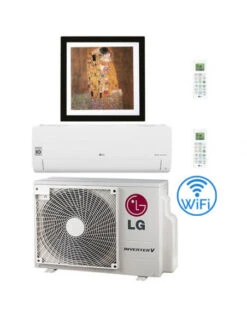 Climatizzatore Condizionatore LG Dual Split Inverter Gallery Più Libero Smart Wifi R32 12000 + 9000 BTU Con U.E. MU2R15 NOVITÁ Classe A+++/A++