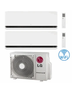 Climatizzatore Condizionatore LG Dualcool Deluxe R32 Wifi Dual Split Dual Inverter 9000 + 9000 BTU Con U.E. MU3R19 NOVITÁ Classe A+++/A++