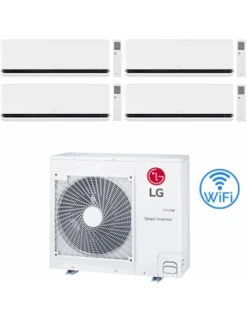 Climatizzatore Condizionatore LG Dualcool Deluxe R32 Wifi Quadri Split Dual Inverter 9000 + 9000 + 9000 + 9000 BTU Con U.E. MU4R25 NOVITÁ Classe A++/A+