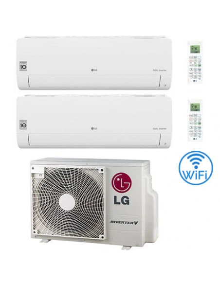 Climatizzatore Condizionatore LG Libero Smart R32 Wifi Dual Split Dual Inverter 9000 + 9000 BTU Con U.E. MU2R17 NOVITÁ Classe A+++/A++ 3 Climatizzatore Condizionatore LG Libero Smart R32 Wifi Dual Split Dual Inverter 9000 + 9000 BTU Con U.E. MU2R17 NOVITÁ Classe A+++/A++