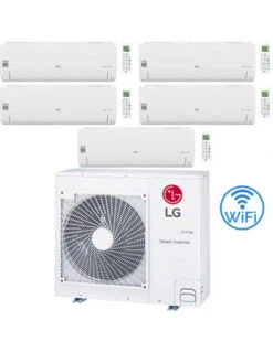 Climatizzatore Condizionatore LG Libero Smart R32 Wifi Penta Split Dual Inverter 7000 + 7000 + 7000 + 9000 + 9000 BTU Con U.E. MU5R30 NOVITÁ Classe A++/A+