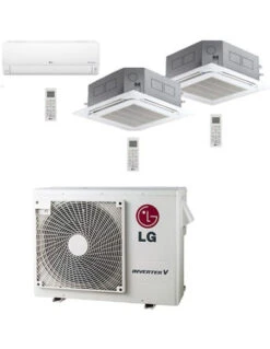 Climatizzatore Condizionatore LG Split + Cassetta 4 Vie R32 Trial Split Inverter 9000 + 12000 + 12000 BTU Con U.E. MU3R21 NOVITÁ Classe A++/A+