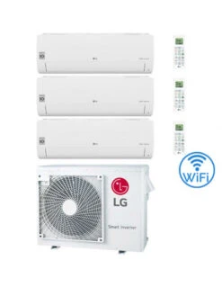 Climatizzatore Condizionatore LG Winner R32 Wifi Trial Split Dual Inverter 9000 + 9000 + 12000 BTU Con U.E. MU3R21 NOVITÁ Classe A+++/A+