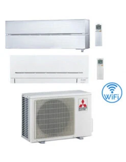 Climatizzatore Condizionatore Mitsubishi Kirigamine Style Bianco Più MSZ-AP Wifi Dual Split R32 Inverter 7000 + 12000 BTU Con U.E. MXZ-2F42VF NOVITÁ Classe A+++/A++