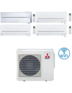 Climatizzatore Condizionatore Mitsubishi Kirigamine Style + MSZ-AP20VGK Wifi R32 Quadri Split Inverter 7000 + 7000 + 7000 + 12000 BTU Con U.E. MXZ-4F72VF NOVITÁ Classe A++/A+