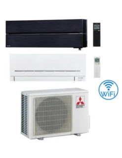 Climatizzatore Condizionatore Mitsubishi Kirigamine Style Nero Più MSZ-AP Wifi Dual Split R32 Inverter 12000 + 9000 BTU Con U.E. MXZ-2F42VF NOVITÁ Classe A+++/A++