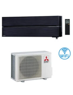 Climatizzatore Condizionatore Mitsubishi Kirigamine Style Nero Wifi MSZ-LN25VGB 9000 BTU INVERTER Classe A+++ /A+++