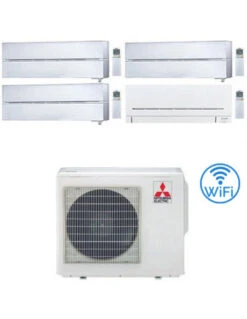 Climatizzatore Condizionatore Mitsubishi Kirigamine Style Wifi Bianco Perla Più MSZ-AP Wifi R32 Quadri Split Inverter 9000 + 9000 + 12000 + 12000 BTU Con U.E. MXZ-4F80VF NOVITÁ Classe A++/A+
