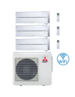 Climatizzatore Condizionatore Mitsubishi Kirigamine Style Wifi R32 Bianco Perla Trial Split Inverter 9000 + 12000 + 18000 BTU Con U.E. MXZ-4F80VF NOVITÁ Classe A++/A+