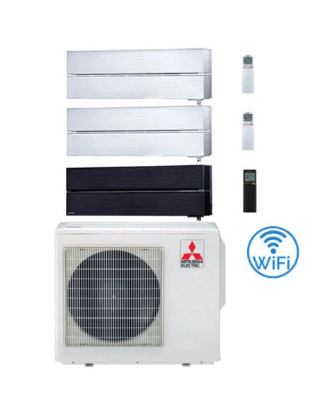 Climatizzatore Condizionatore Mitsubishi Kirigamine Style Wifi R32 Nero E Bianco Trial Split Inverter 9000 + 12000 + 12000 BTU Con U.E. MXZ-3F54VF NOVITÁ Classe A+++/A++ 3 Climatizzatore Condizionatore Mitsubishi Kirigamine Style Wifi R32 Nero E Bianco Trial Split Inverter 9000 + 12000 + 12000 BTU Con U.E. MXZ-3F54VF NOVITÁ Classe A+++/A++