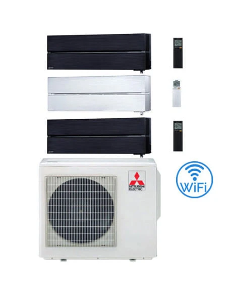 Climatizzatore Condizionatore Mitsubishi Kirigamine Style Wifi R32 Nero E Bianco Trial Split Inverter 9000 + 9000 + 12000 BTU Con U.E. MXZ-3F54VF NOVITÁ Classe A+++/A++ 3 Climatizzatore Condizionatore Mitsubishi Kirigamine Style Wifi R32 Nero E Bianco Trial Split Inverter 9000 + 9000 + 12000 BTU Con U.E. MXZ-3F54VF NOVITÁ Classe A+++/A++