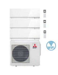 Climatizzatore Condizionatore Mitsubishi Kirigamine Zen Wifi Bianco Trial Split Inverter 9000 + 9000 + 9000 BTU Con U.E. MXZ-4F80VF Classe A++ /A+