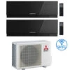 Climatizzatore Condizionatore Mitsubishi Kirigamine Zen Wifi Nero Dual Split Inverter 9000 + 9000 BTU Con U.E. MXZ-2F33VF Classe A++/A+ NOVITÁ -Climaway Home Store climatizzatore condizionatore mitsubishi kirigamine zen wifi nero dual split inverter 9000 9000 btu con ue mxz 2f33vf classe