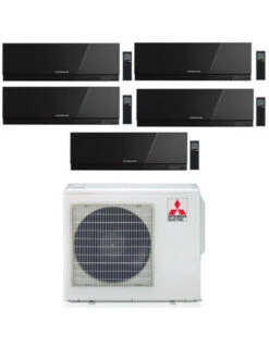 Climatizzatore Condizionatore Mitsubishi Kirigamine Zen Wifi Nero Penta Split Inverter 9000 + 9000 + 9000 + 9000 + 9000 BTU Con U.E. MXZ-5F102VF Classe A++ /A++ NOVITÁ -Climaway Home Store climatizzatore condizionatore mitsubishi kirigamine zen wifi nero penta split inverter 9000 9000 9000 9000 9000 btu con ue mxz 5f102vf classe a a novita 1
