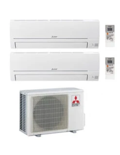 Climatizzatore Condizionatore Mitsubishi Linea Smart R32 MSZ-HR Dual Split Inverter 9000 + 12000 BTU Con U.E. MXZ-3HA50VF Classe A++/A+