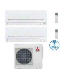 Climatizzatore Condizionatore Mitsubishi MSZ-AP Wifi R32 Dual Split Inverter 12000 + 12000 BTU Con U.E. MXZ-4F72VF Classe A++/A+