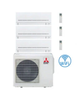 Climatizzatore Condizionatore Mitsubishi MSZ-AP Wifi R32 Trial Split Inverter 7000 + 9000 + 9000 BTU Con U.E. MXZ-3F54VF Classe A+++/A++