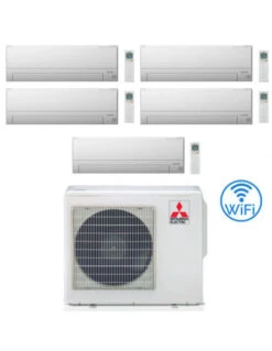 Climatizzatore Condizionatore Mitsubishi MSZ-BT Wifi R32 Penta Split Inverter 9000 + 9000 + 9000 + 12000 + 12000 BTU Con U.E. MXZ-5F102VF NOVITÁ Classe A++/A++