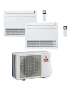 Climatizzatore Condizionatore Mitsubishi Pavimento Serie M MFZ-KT Dual Split Inverter 9000 + 9000 BTU Con U.E. MXZ-2F42VF NOVITÁ Classe A+++/A++