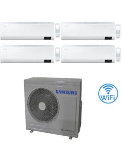 Climatizzatore Condizionatore Samsung CEBU R32 Wifi Quadri Split Inverter 7000 + 7000 + 9000 + 12000 BTU Con U.E. AJ080TXJ4KG/EU NOVITÁ Classe A++/A+