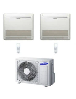 Climatizzatore Condizionatore Samsung Console R32 Dual Split Inverter 9000 + 12000 BTU Con U.E. AJ050TXJ2KG/EU Classe A+++/A++