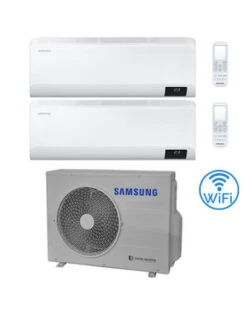 Climatizzatore Condizionatore Samsung WINDFREE AVANT R32 Wifi Dual Split Inverter 9000 + 12000 BTU Con U.E. AJ068TXJ3KG/EU NOVITÁ Classe A++/A+