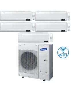 Climatizzatore Condizionatore Samsung WINDFREE AVANT R32 Wifi Penta Split Inverter 7000 + 7000 + 7000 + 7000 + 18000 BTU Con U.E. AJ100TXJ5KG/EU NOVITÁ Classe A++/A+