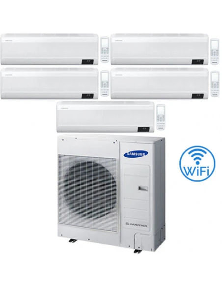 Climatizzatore Condizionatore Samsung WINDFREE AVANT R32 Wifi Penta Split Inverter 7000 + 7000 + 7000 + 7000 + 18000 BTU Con U.E. AJ100TXJ5KG/EU NOVITÁ Classe A++/A+ 3 Climatizzatore Condizionatore Samsung WINDFREE AVANT R32 Wifi Penta Split Inverter 7000 + 7000 + 7000 + 7000 + 18000 BTU Con U.E. AJ100TXJ5KG/EU NOVITÁ Classe A++/A+