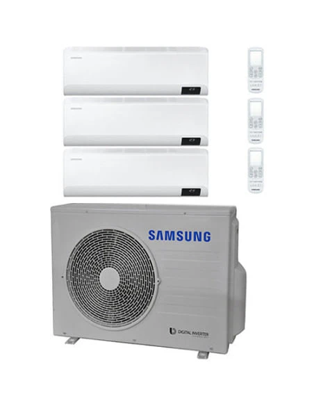 Climatizzatore Condizionatore Samsung WINDFREE AVANT R32 Wifi Trial Split Inverter 9000 + 9000 + 9000 BTU Con U.E. AJ052TXJ3KG/EU NOVITÁ Classe A+++/A++ 4 Climatizzatore Condizionatore Samsung WINDFREE AVANT R32 Wifi Trial Split Inverter 9000 + 9000 + 9000 BTU Con U.E. AJ052TXJ3KG/EU NOVITÁ Classe A+++/A++ - immagine 2