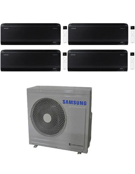 Climatizzatore Condizionatore Samsung Windfree BLACK R32 Wifi Quadri Split Inverter 7000 + 7000 + 7000 + 12000 BTU Con U.E. AJ080TXJ4KG/EU NOVITÁ Classe A++/A+ NOVITA' 2025 4 Climatizzatore Condizionatore Samsung Windfree BLACK R32 Wifi Quadri Split Inverter 7000 + 7000 + 7000 + 12000 BTU Con U.E. AJ080TXJ4KG/EU NOVITÁ Classe A++/A+ NOVITA' 2025 - immagine 2
