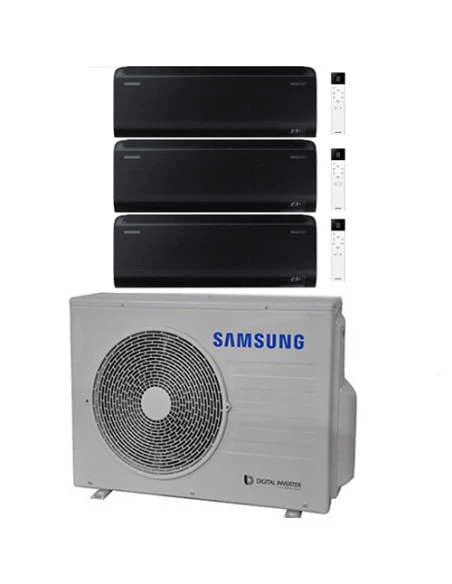Climatizzatore Condizionatore Samsung Windfree BLACK R32 Wifi Trial Split Inverter 7000 + 7000 + 12000 BTU Con U.E. AJ052TXJ3KG/EU NOVITÁ 2025 Classe A+++/A++ 4 Climatizzatore Condizionatore Samsung Windfree BLACK R32 Wifi Trial Split Inverter 7000 + 7000 + 12000 BTU Con U.E. AJ052TXJ3KG/EU NOVITÁ 2025 Classe A+++/A++ - immagine 2