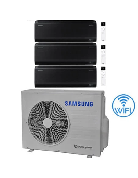 Climatizzatore Condizionatore Samsung Windfree BLACK R32 Wifi Trial Split Inverter 7000 + 7000 + 12000 BTU Con U.E. AJ052TXJ3KG/EU NOVITÁ 2025 Classe A+++/A++ 3 Climatizzatore Condizionatore Samsung Windfree BLACK R32 Wifi Trial Split Inverter 7000 + 7000 + 12000 BTU Con U.E. AJ052TXJ3KG/EU NOVITÁ 2025 Classe A+++/A++