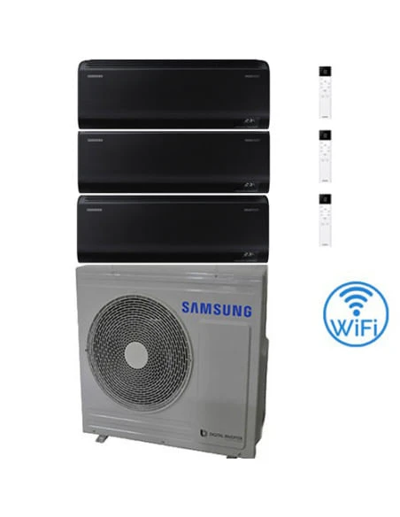Climatizzatore Condizionatore Samsung Windfree BLACK R32 Wifi Trial Split Inverter 7000 + 7000 + 12000 BTU Con U.E. AJ068TXJ3KG/EU NOVITÁ 2025 Classe A++/A+ 3 Climatizzatore Condizionatore Samsung Windfree BLACK R32 Wifi Trial Split Inverter 7000 + 7000 + 12000 BTU Con U.E. AJ068TXJ3KG/EU NOVITÁ 2025 Classe A++/A+