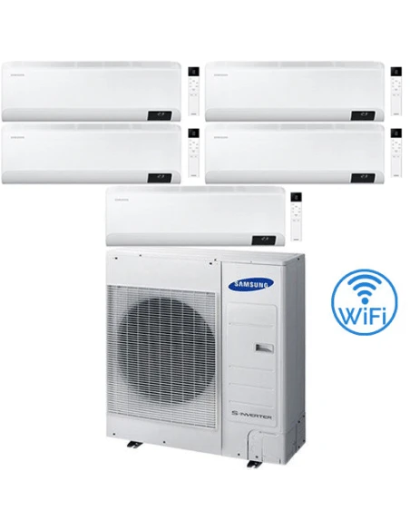 Climatizzatore Condizionatore Samsung Windfree Elite R32 Wifi Penta Split Inverter 9000 + 9000 + 12000 + 12000 + 12000 BTU Con U.E. AJ100TXJ5KG/EU NOVITÁ Classe A++/A+ 3 Climatizzatore Condizionatore Samsung Windfree Elite R32 Wifi Penta Split Inverter 9000 + 9000 + 12000 + 12000 + 12000 BTU Con U.E. AJ100TXJ5KG/EU NOVITÁ Classe A++/A+