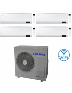 Climatizzatore Condizionatore Samsung Windfree Elite R32 Wifi Quadri Split Inverter 9000 + 9000 + 9000 + 12000 BTU Con U.E. AJ080TXJ4KG/EU NOVITÁ Classe A++/A+