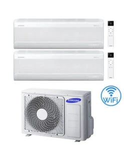 Climatizzatore Condizionatore Samsung Windfree Elite S2 R32 Wifi Dual Split Inverter 9000 + 9000 BTU Con U.E. AJ040TXJ2KG/EU NOVITÁ 2025 Classe A+++/A++