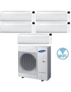 Climatizzatore Condizionatore Samsung WINDFREE ELITE S2 R32 Wifi Penta Split Inverter 7000 + 9000 + 9000 + 12000 + 12000 BTU Con U.E. AJ100TXJ5KG/EU Classe A++/A+ NOVITA' 2025