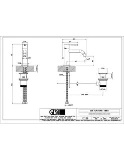 Gessi VIA TORTONA Miscelatore Lavabo Con Scarico E Flessibili Di Collegamento, Finitura Finitura Finox Brushed Nickel 18601/149 -Climaway Home Store gessi via tortona miscelatore lavabo con scarico e flessibili di collegamento finitura finitura finox brushed nickel 18601149 1