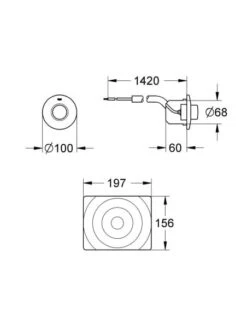 Grohe SURF Azionamento Pneumatico, Finitura Cromo 37059000