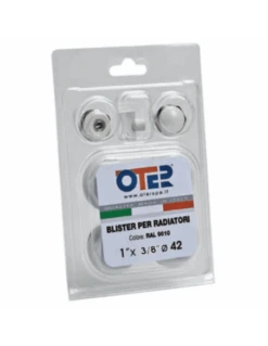 Kit Blister 3/8 Oter Per Radiatori In Alluminio Verniciato Bianco